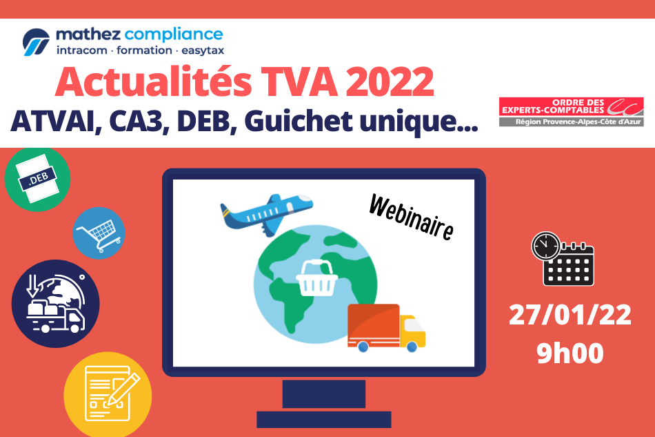 Webinaire ‘Actualités TVA 2022 en partenariat avec le CROEC PACA’